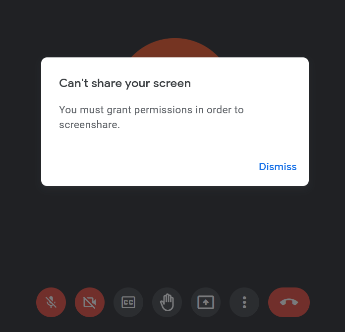I am the host, but it says I need to grant permission to share my 