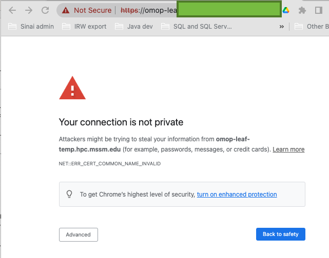open not secure site chrome