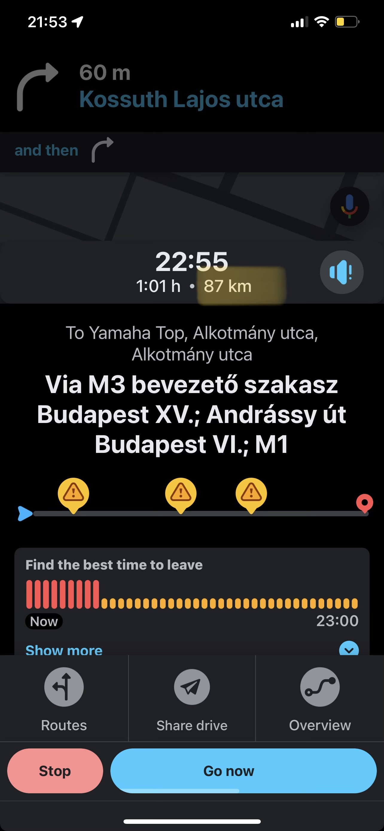 Shows different km on the title than on the actual route on map view - Waze  Community