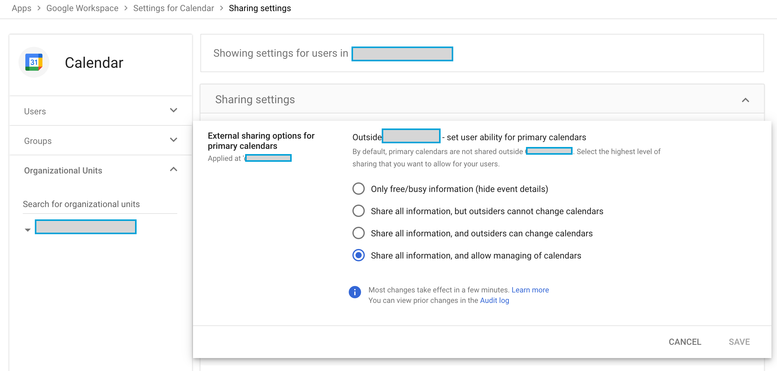 Handle API errors, Google Calendar