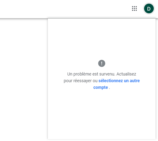 Un problème est survenu