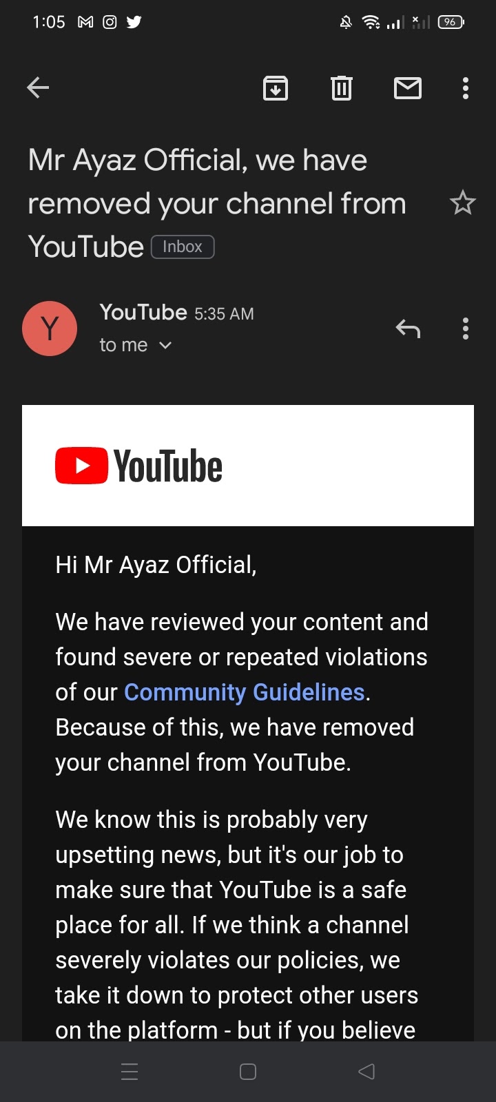 I need Help Please, My  Channel Was Removed -  Community