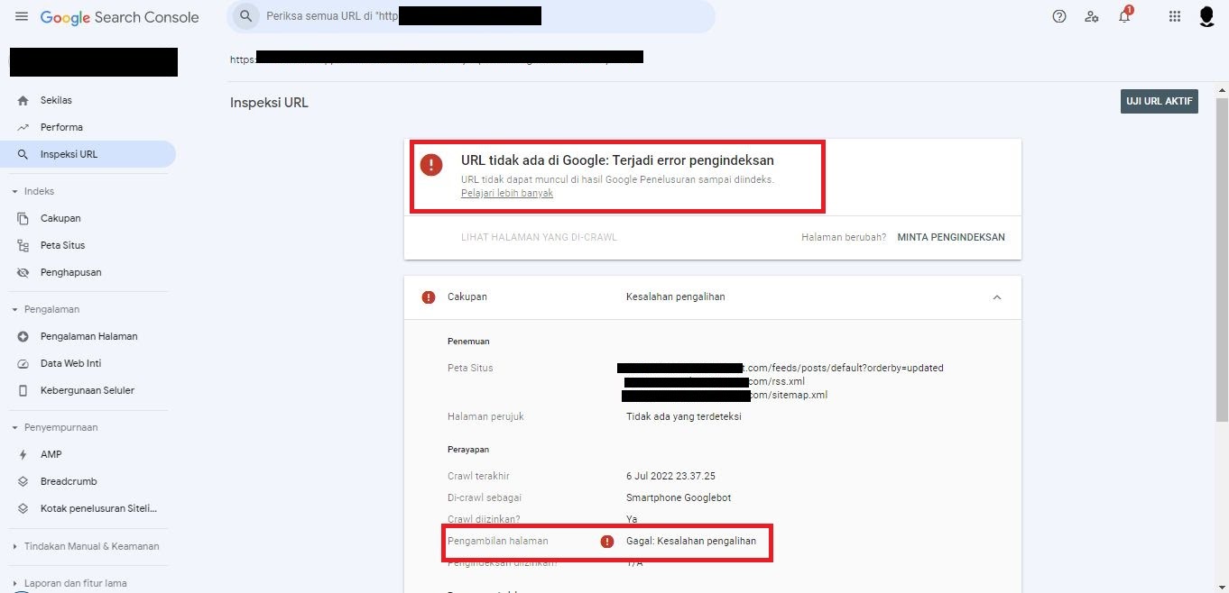 Kesalahan Umum Berkaitan Sitemap