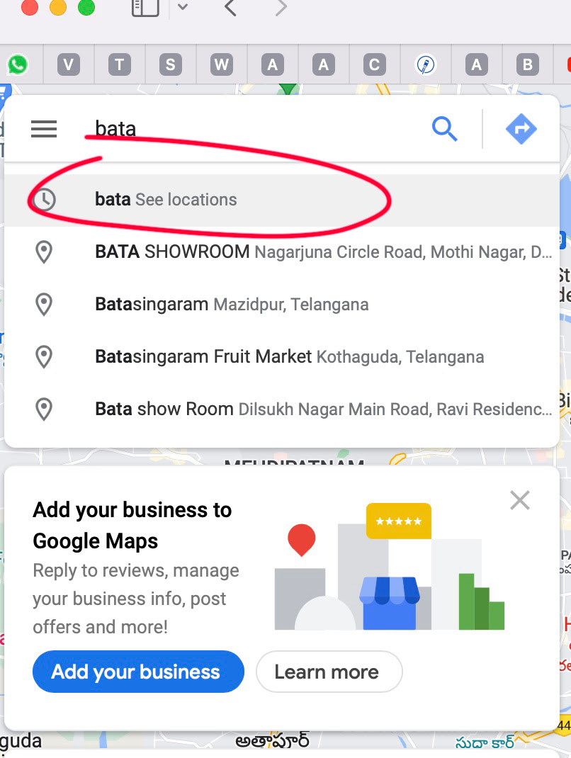 add location name in google map
