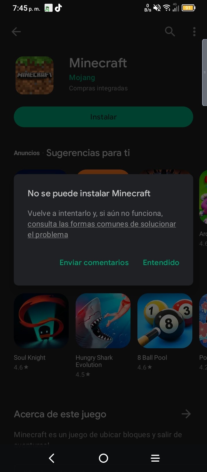 No puedo descargar maicraf - Comunidad de Google Play