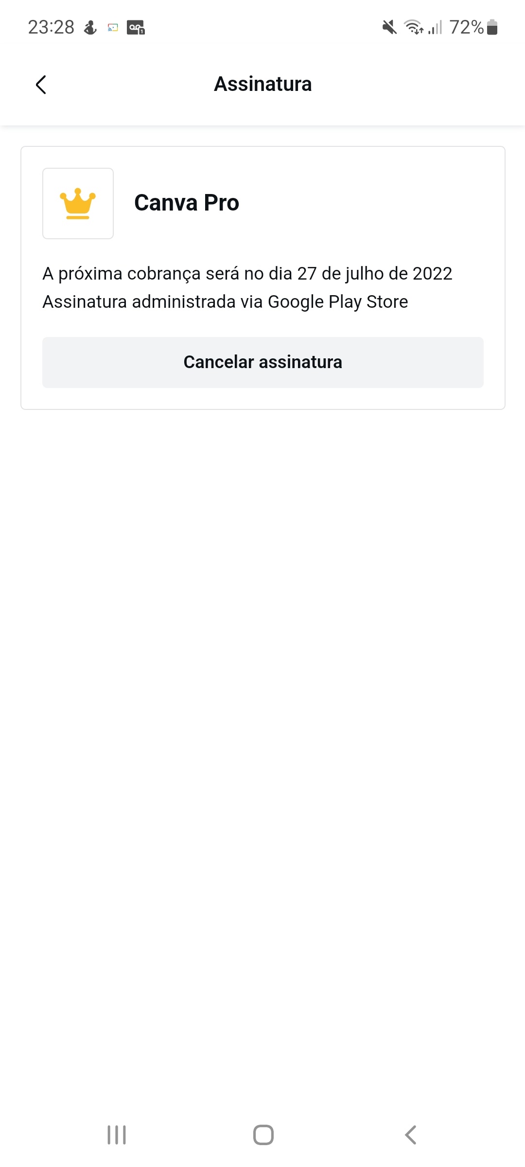 Como cancelar assinatura no Google Play 