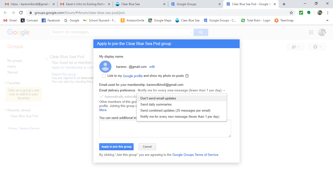 How to add a Google Group