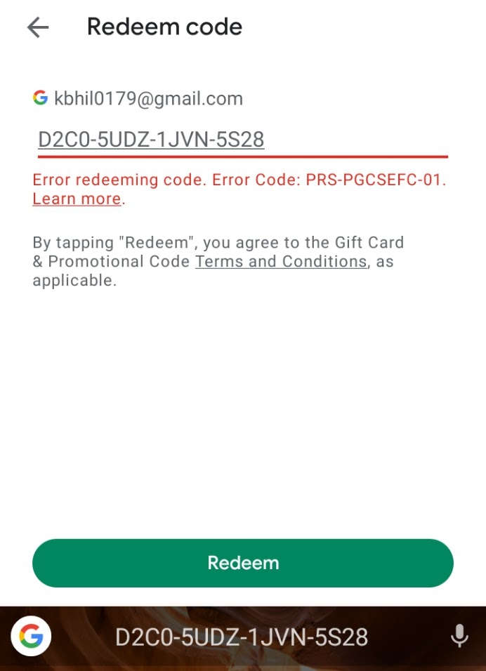 How to Redeem a Code in Google Play