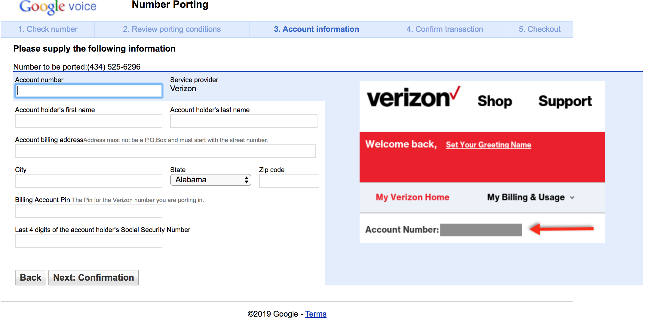 transfer landline to verizon wireless