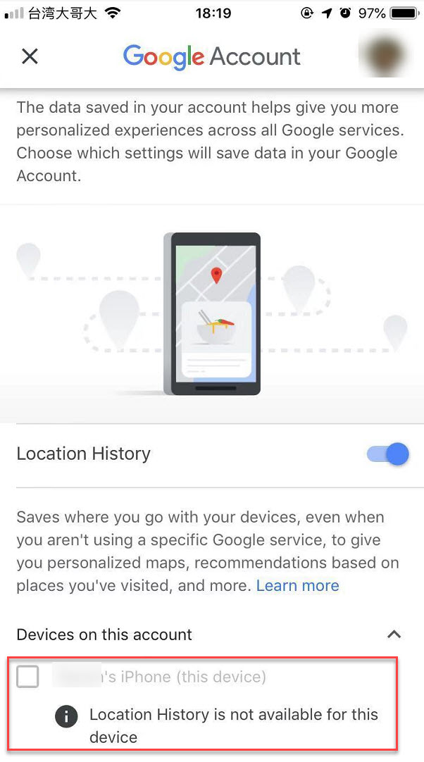 My Device Location History Location History Not Available (Cannot Be Activated On This Device) After  Changing Phone - Google Maps Community