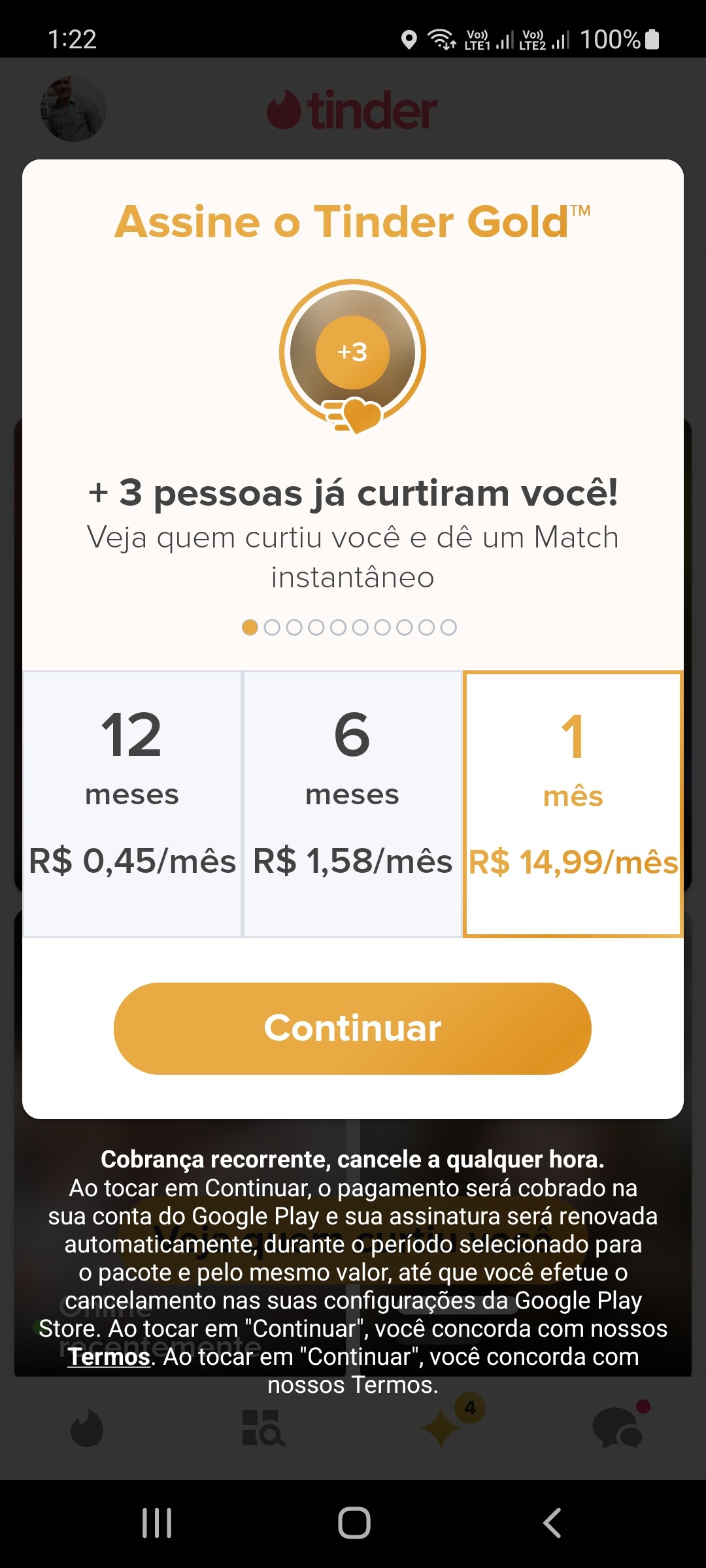 Reembolso GOOGLE TINDER - Comunidade Google Play