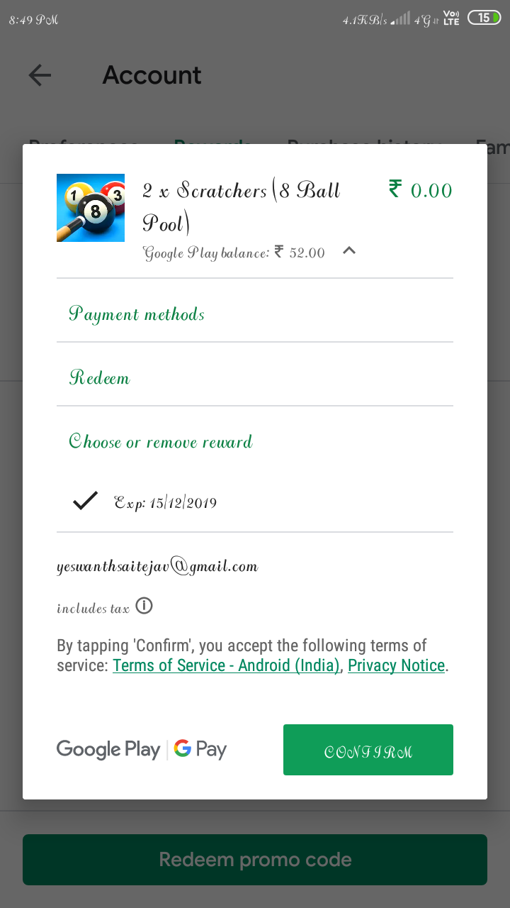 How can i change my reward by Google on redeeming google play code. I'm  not playing those games.. - Google Play Community