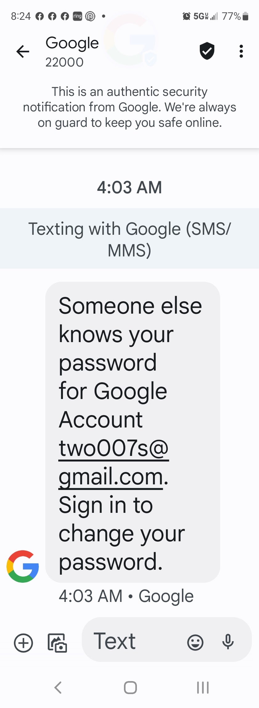 Is Google text safe?