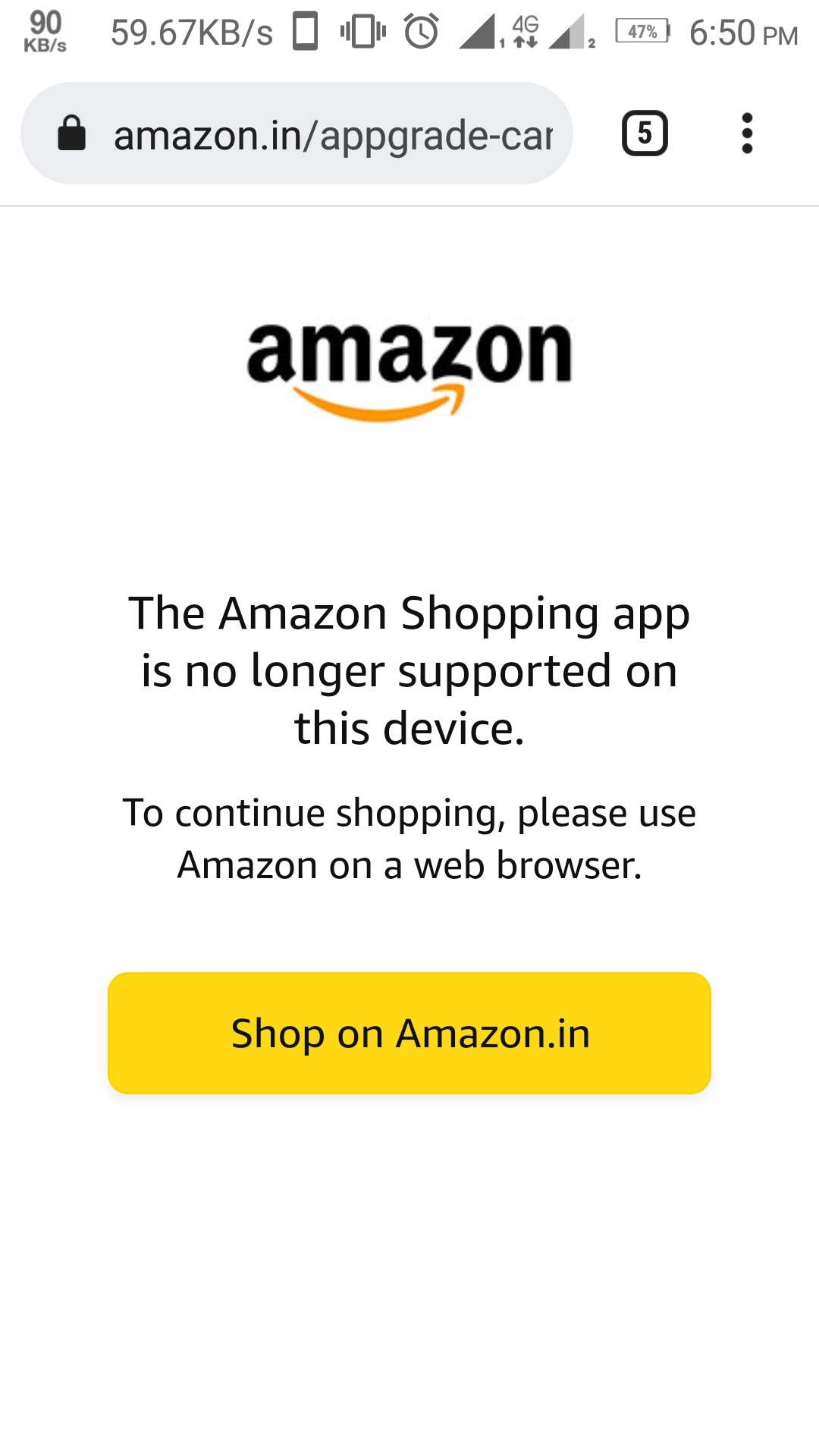 Is  Shopping App not working on Android v7 device? - Google