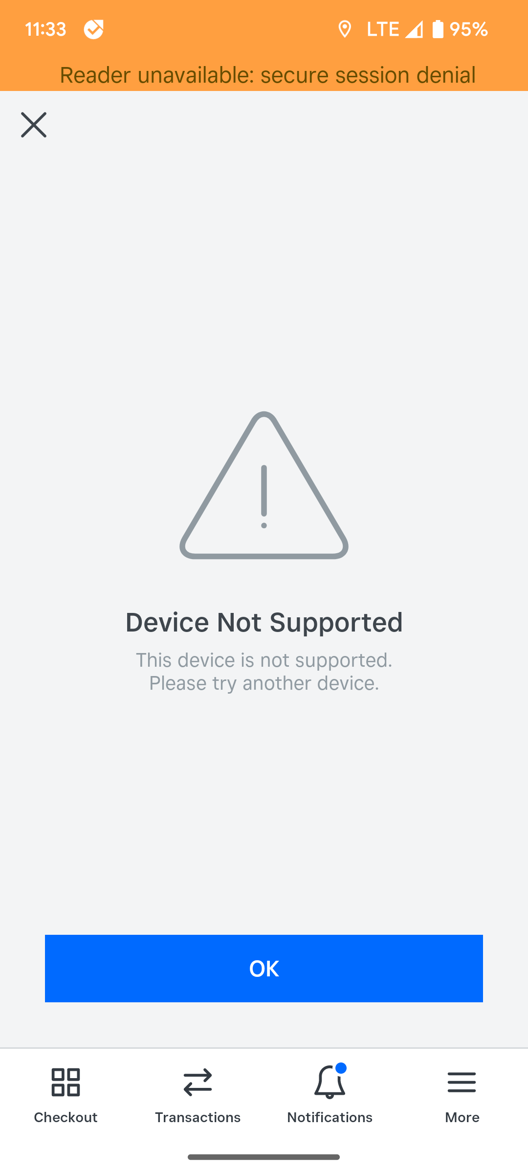 Device not supported