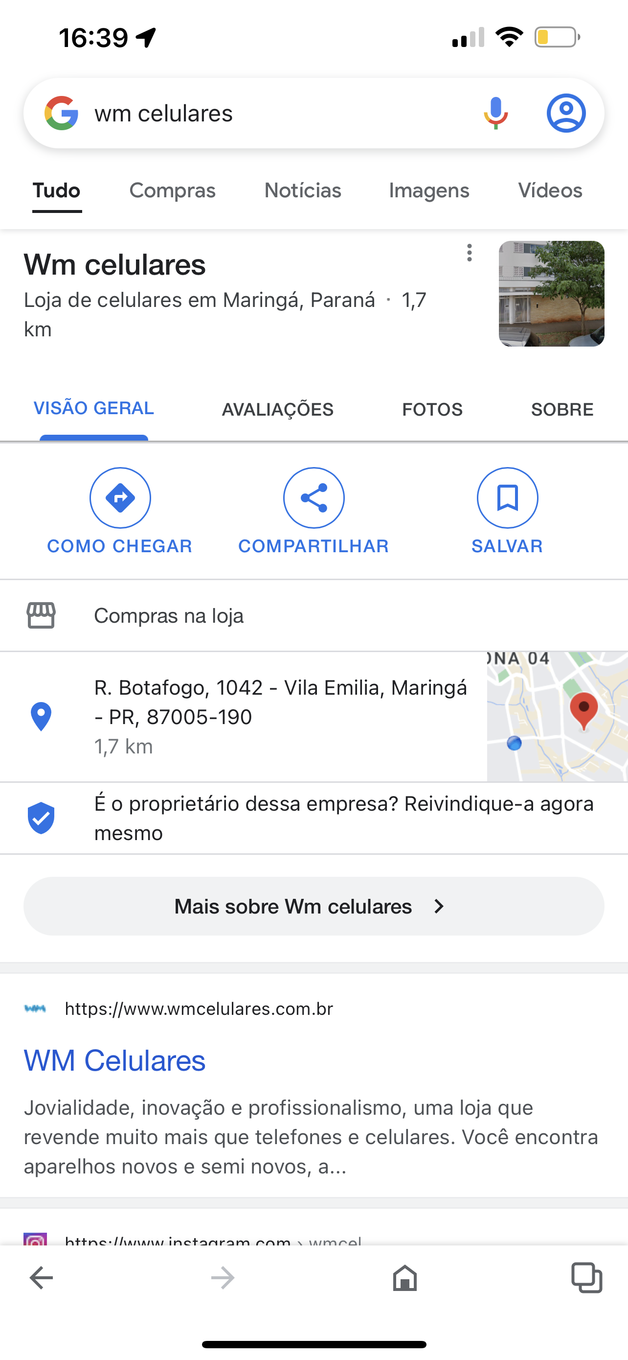 A descrição do meu perfil não é possível modificar. - Comunidade Perfil  da empresa no Google