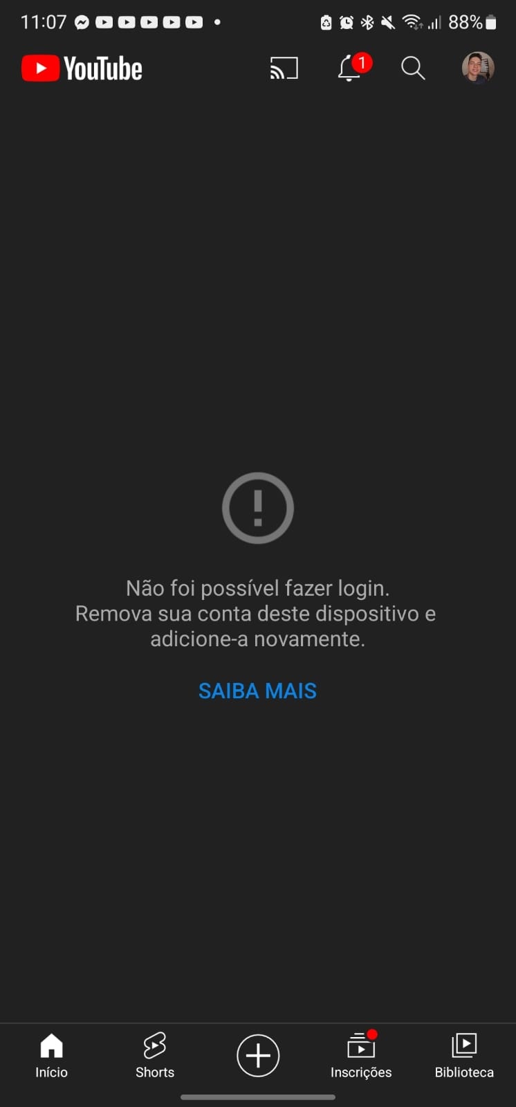 Paguei pela assinatura do YT premium, o valor foi debitado,mas não