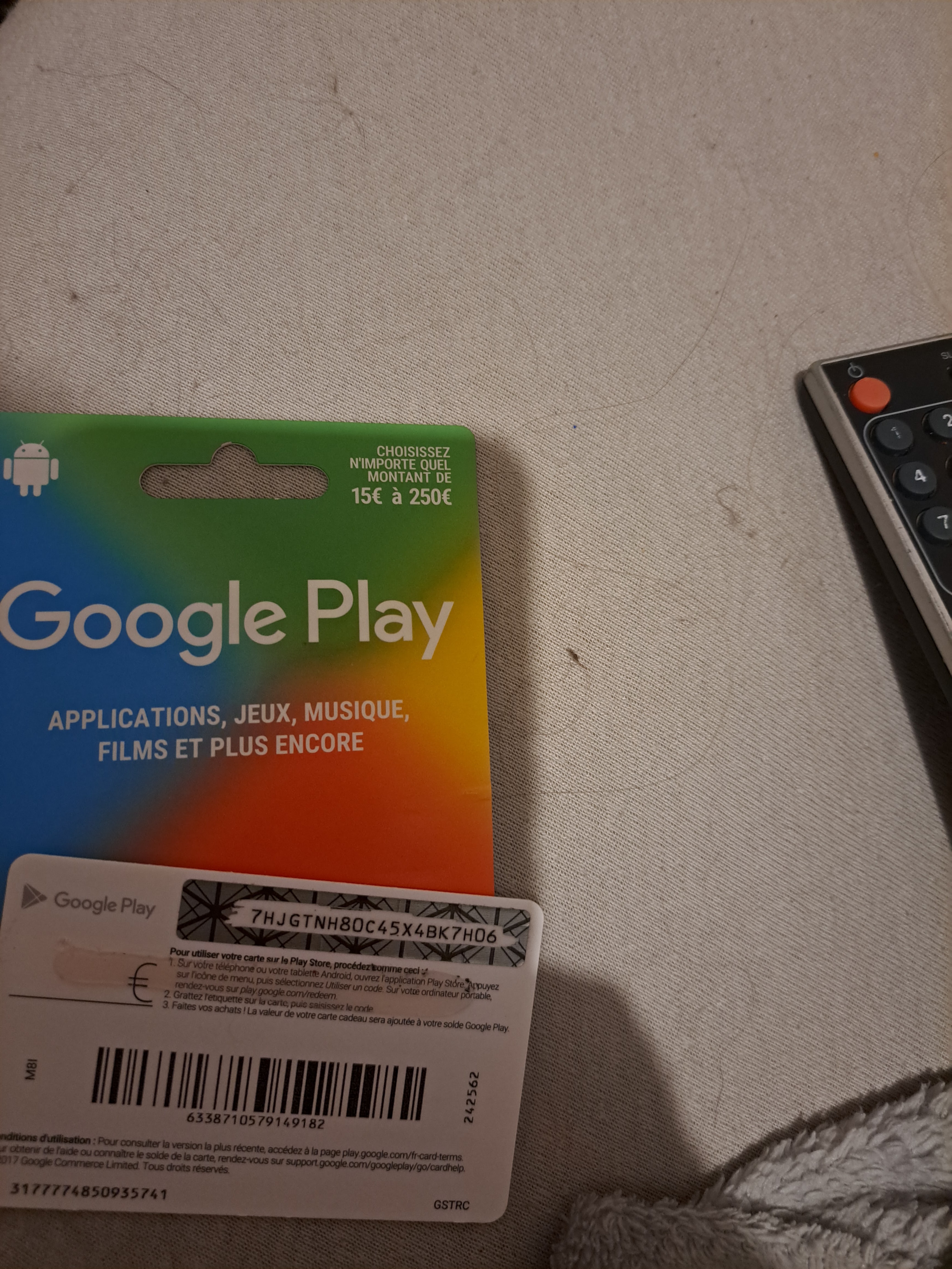 Carte Google Play, Votre Recharge Google Play dès 15 €