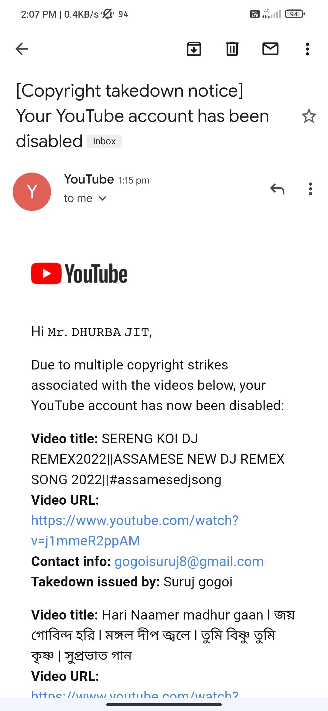 My  account has been disabled. please recover my  channel. I  delete all copyright vide -  Community
