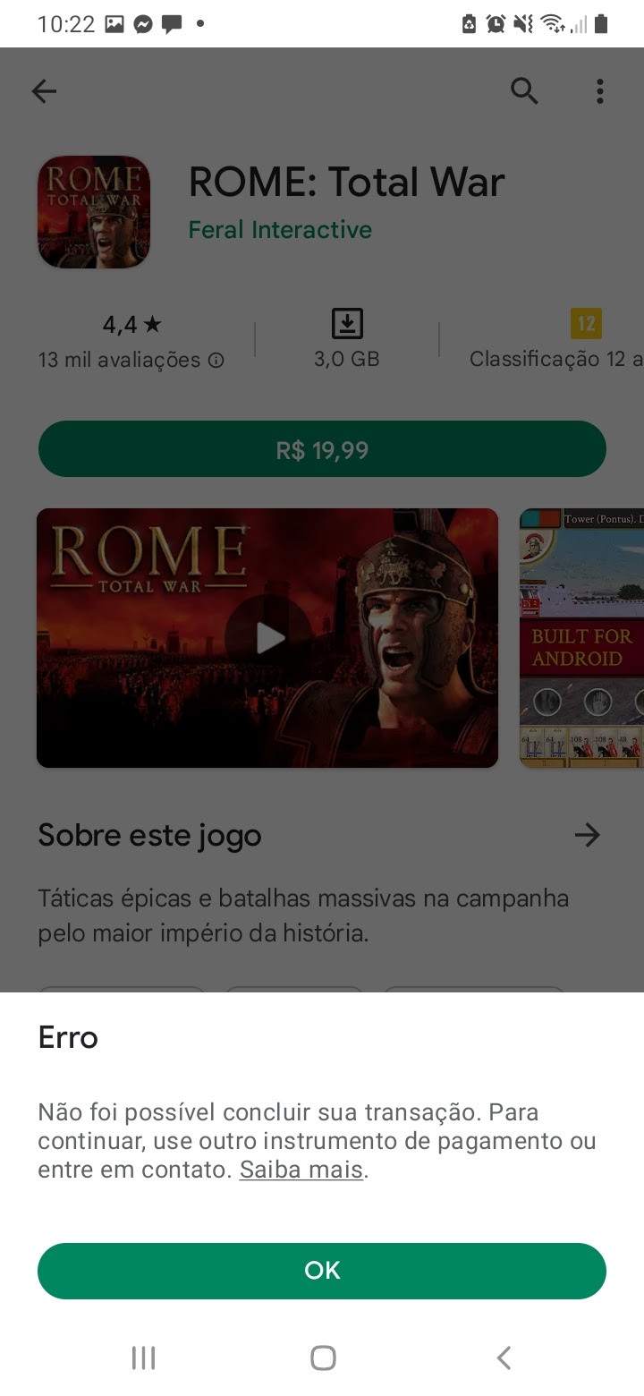 Problema com o pagamento no jogo - Comunidade Google Play