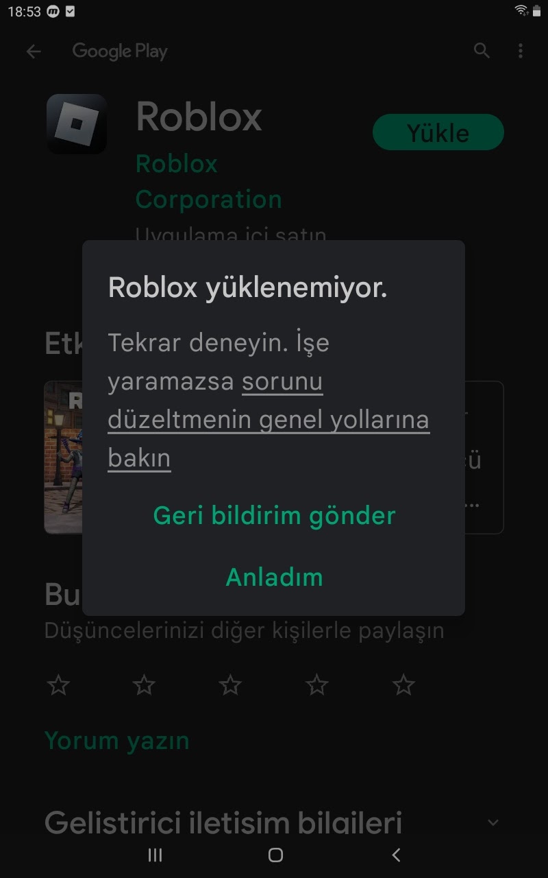 Roblox açılmıyor