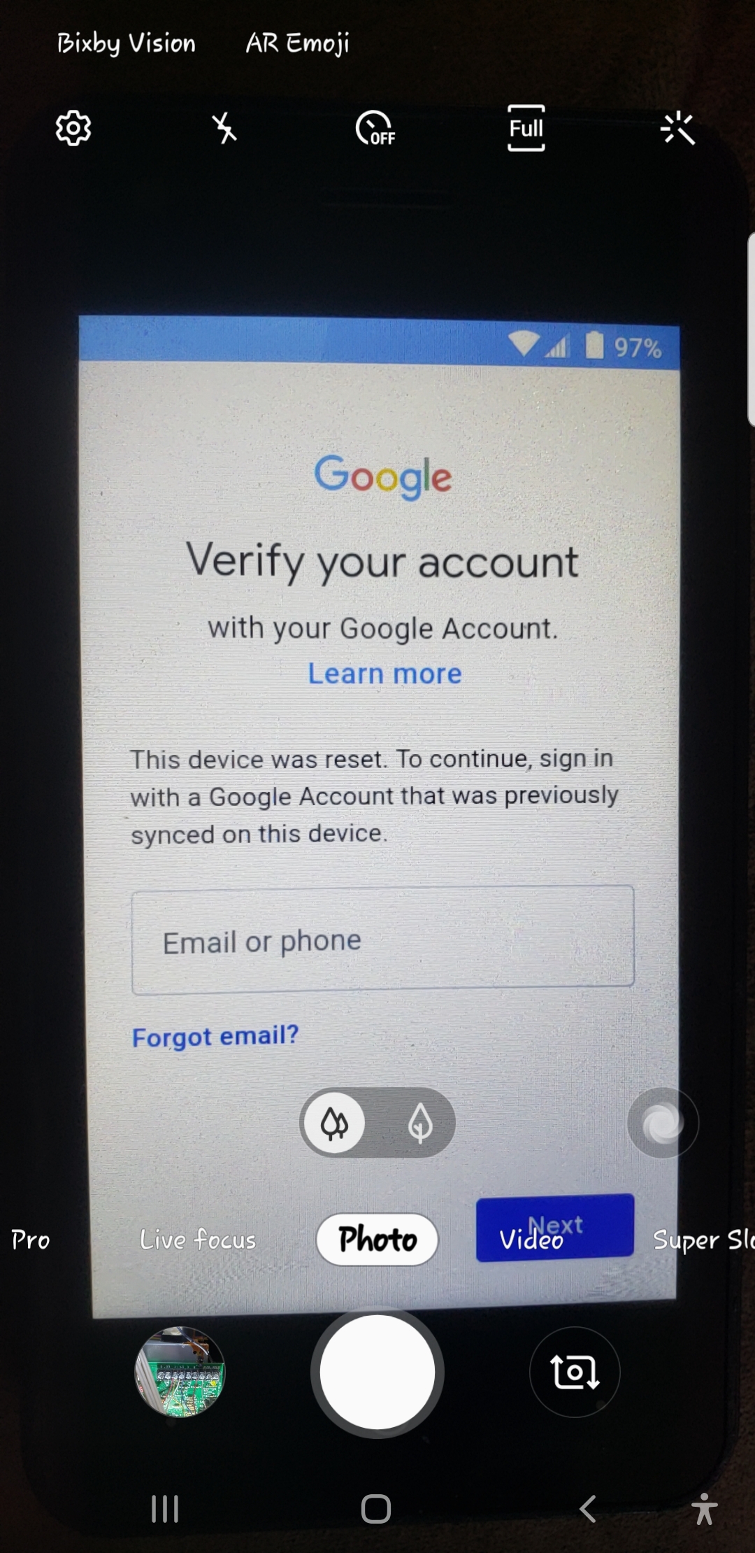 verify google account without phone number