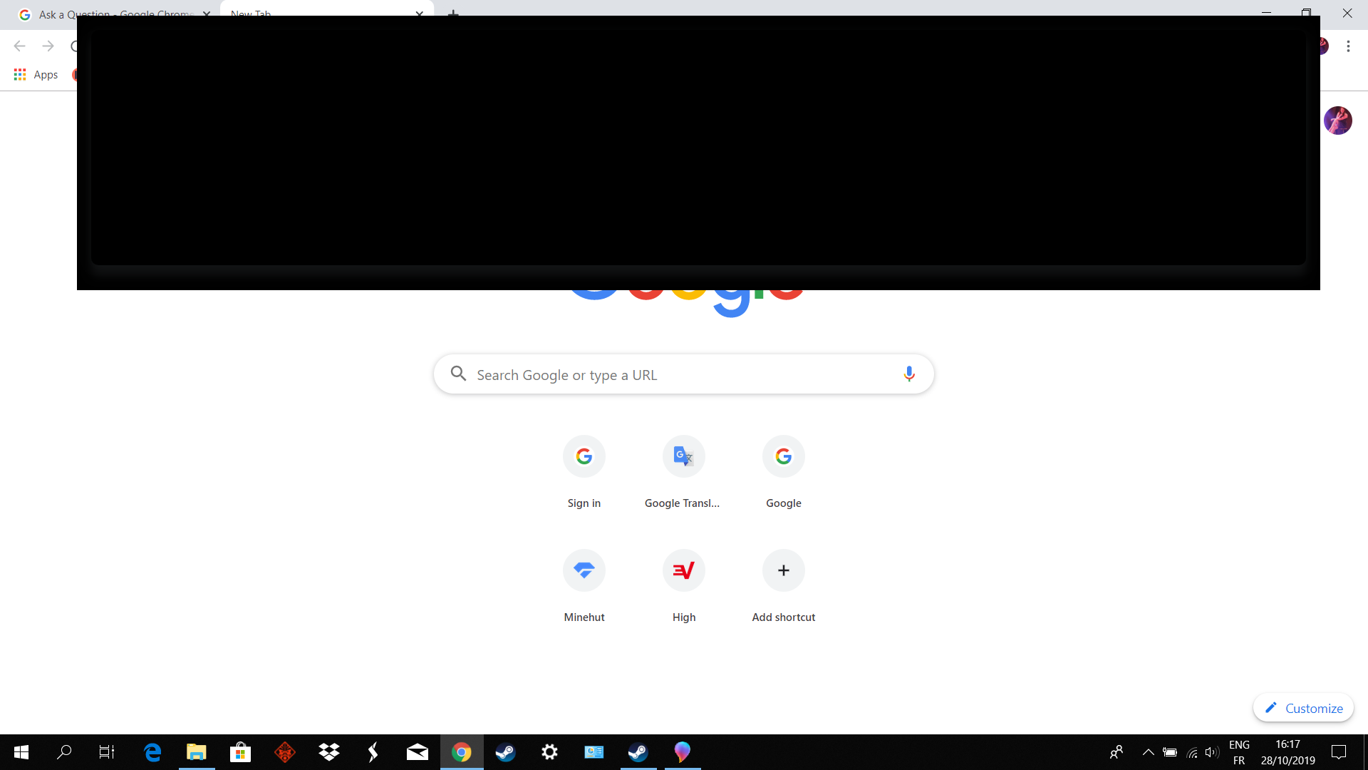 Black address bar / backgrounds - Google Chrome Community