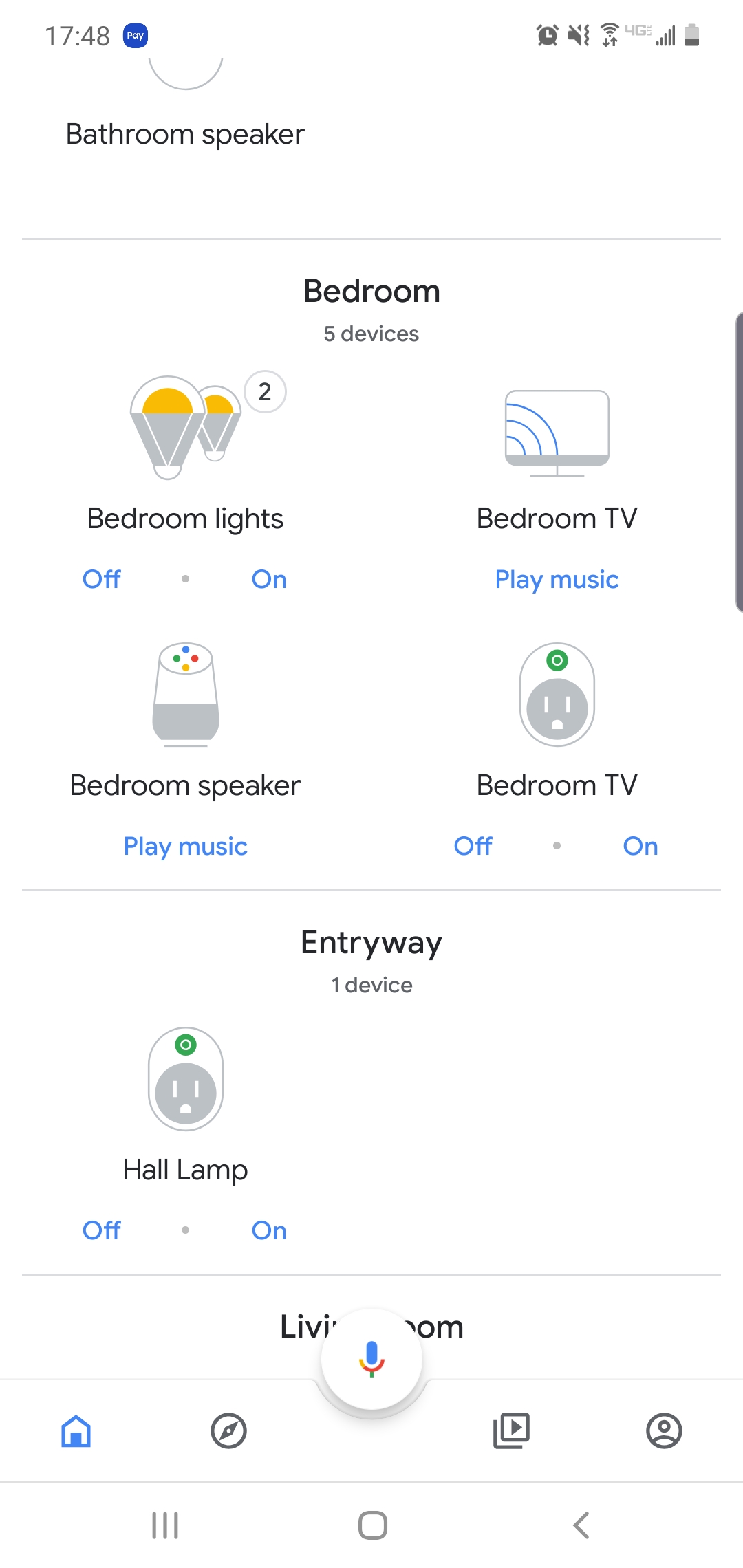 google home turns on all lights