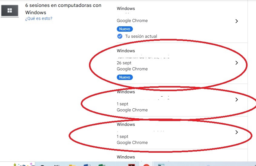 eliminar de la lista mis sesiones iniciadas - Comunidad de Cuenta de Google