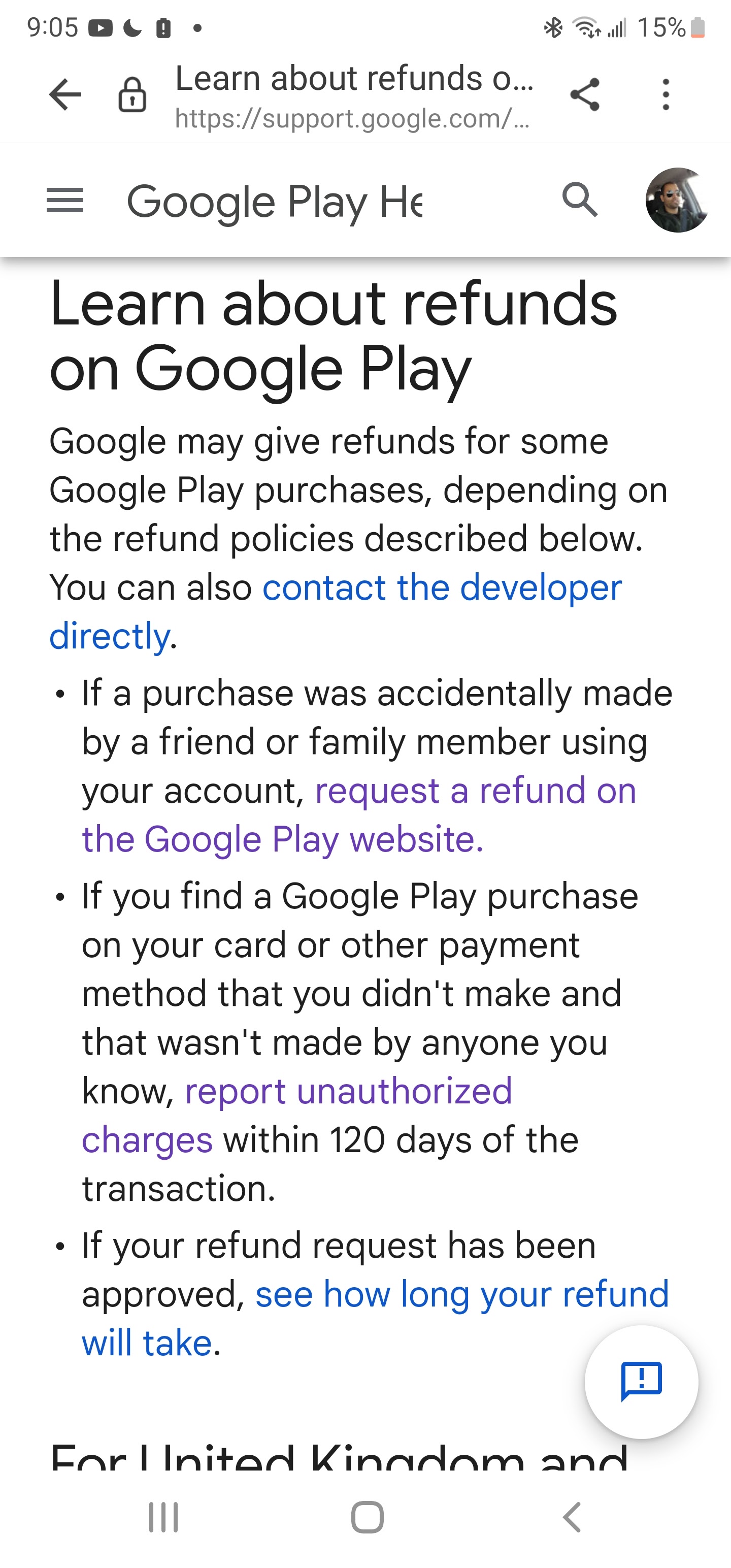 Non-refundable payment - Google Play Community