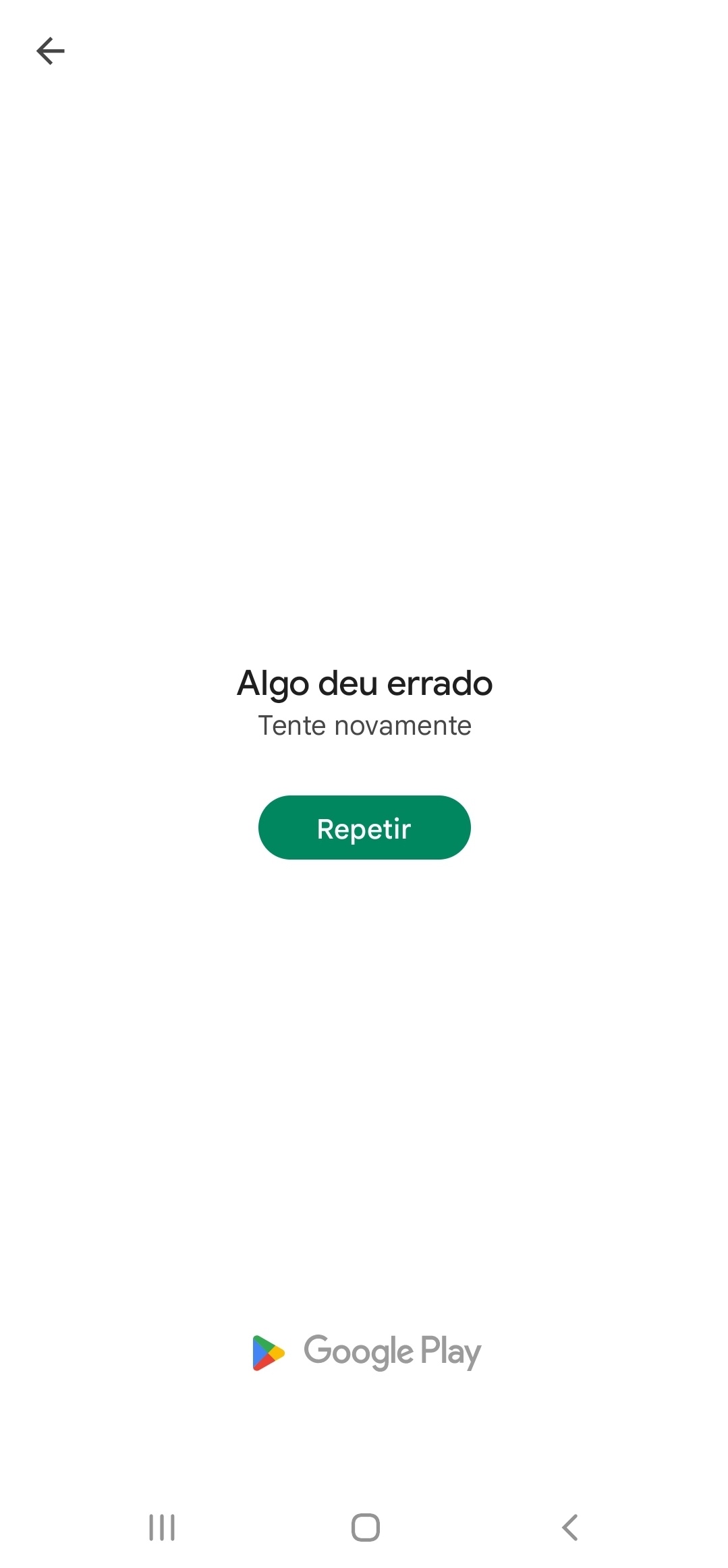 É um erro q vi várias pessoas com o mesmo celular relatando e mesmo assim  não resolvem. - Comunidade Google Play