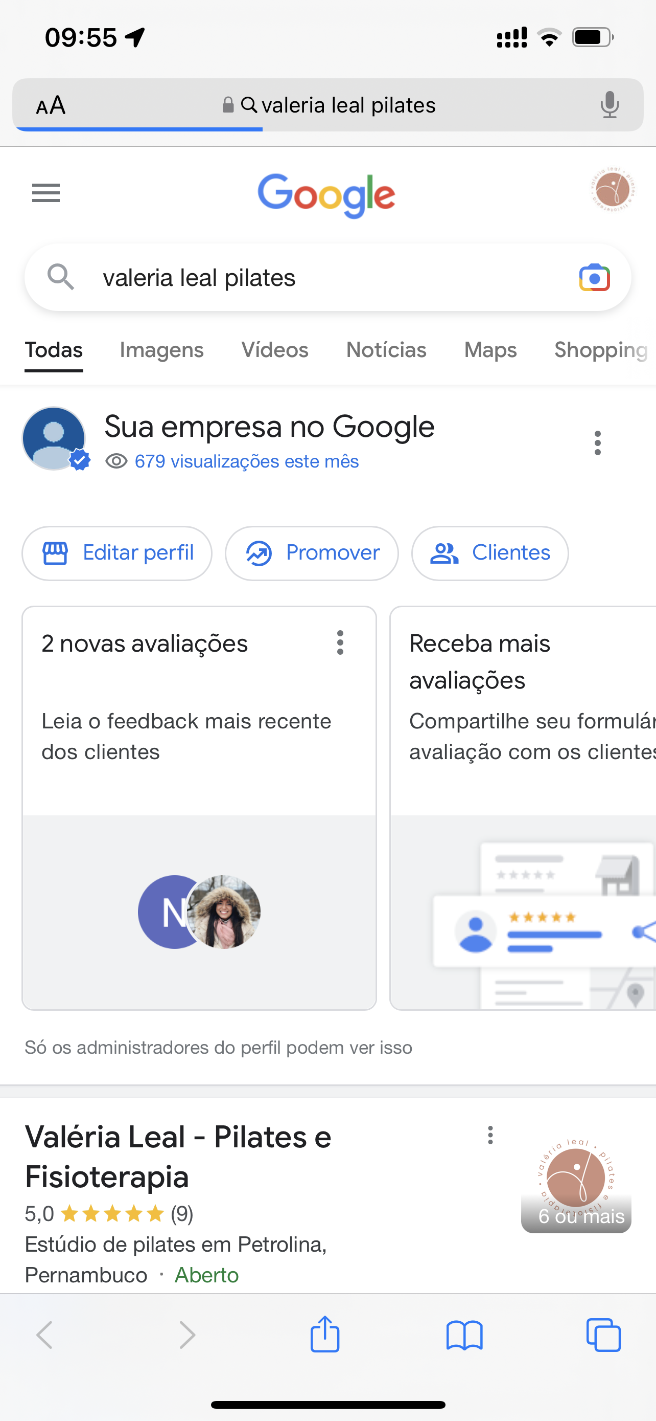 Alterar informações de seu perfil de acesso