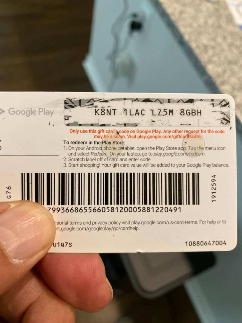 Different Pictures Of Google Play Gift Cards And How To Identify