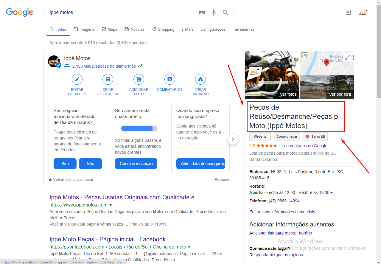 Não consigo editar os horários de funcionamento do estabelecimento, mesmo  com o e-mail verificado - Comunidade Perfil da empresa no Google