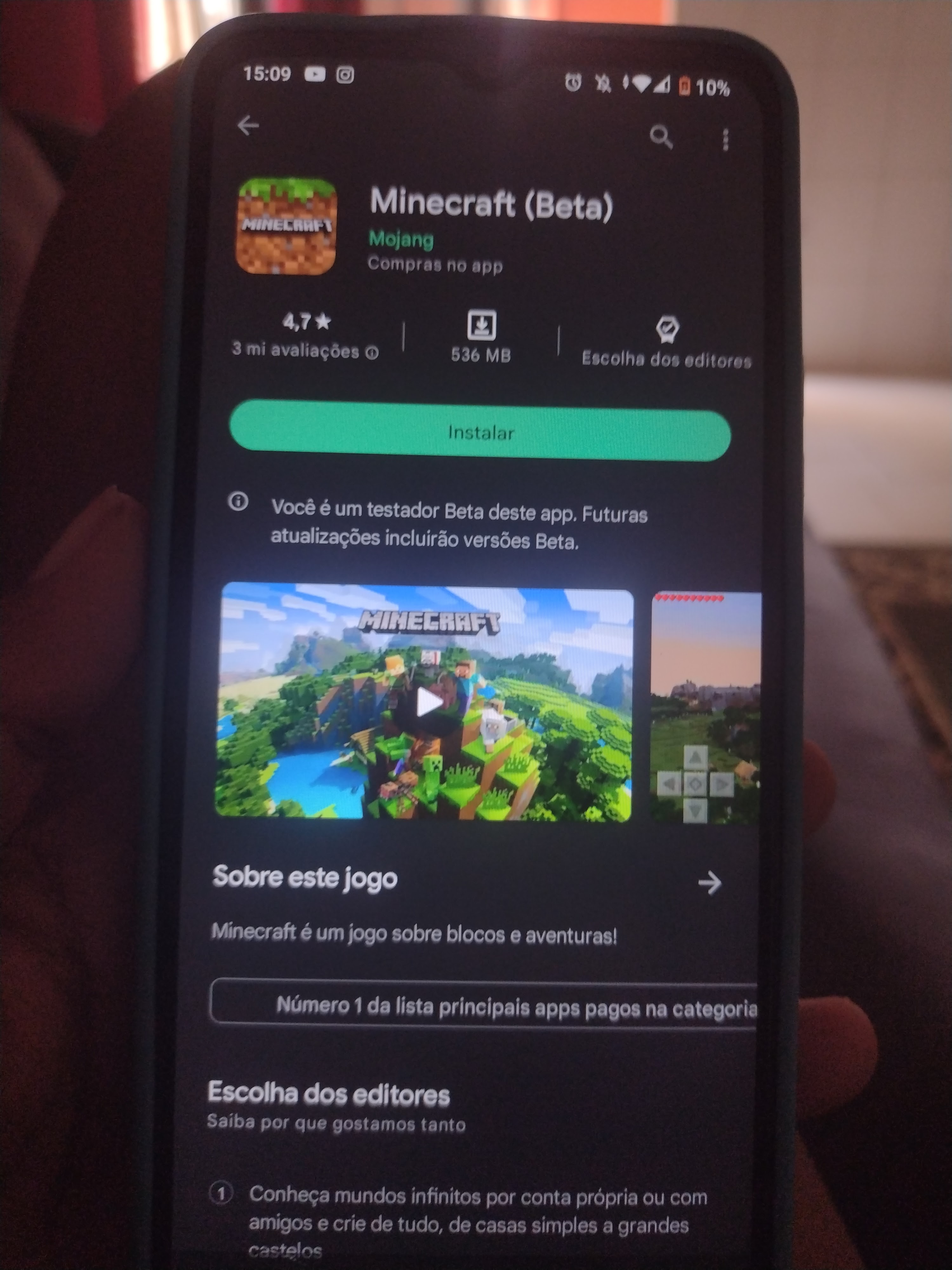 Apenas com o Minecraft que acontece isso - Comunidade Google Play