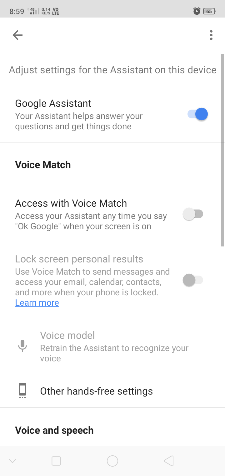 Не работает voice match honor