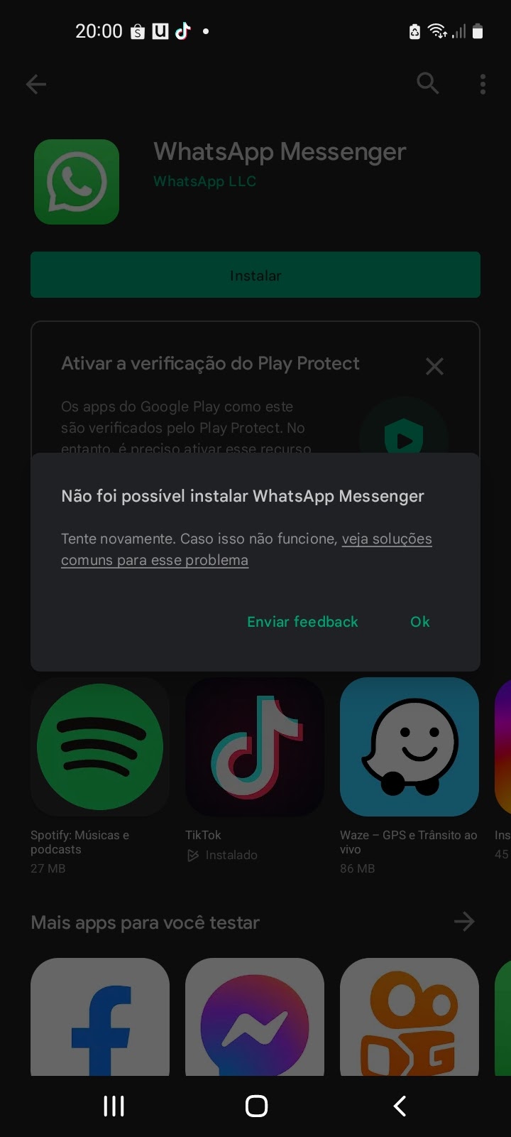 Estou muito nervosa, já e segunda vez Que isso Acontece ele fala que tá  instalando mas e fake - Comunidade Google Play