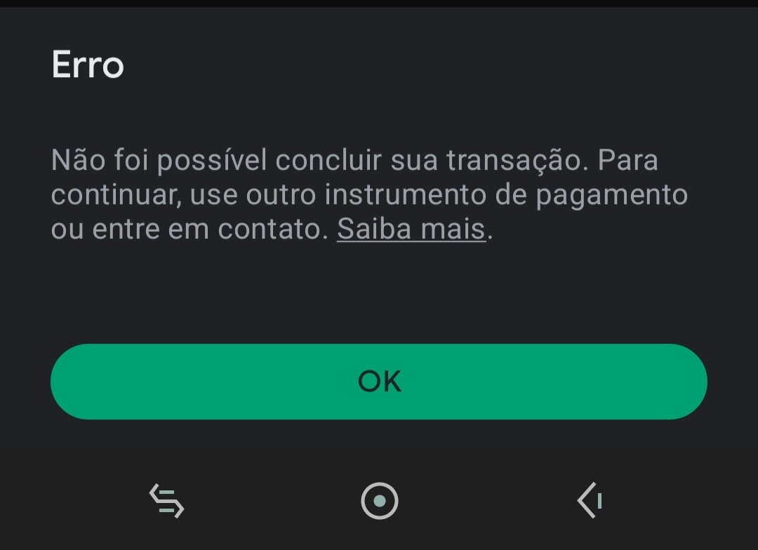 Problema com o pagamento no jogo - Comunidade Google Play