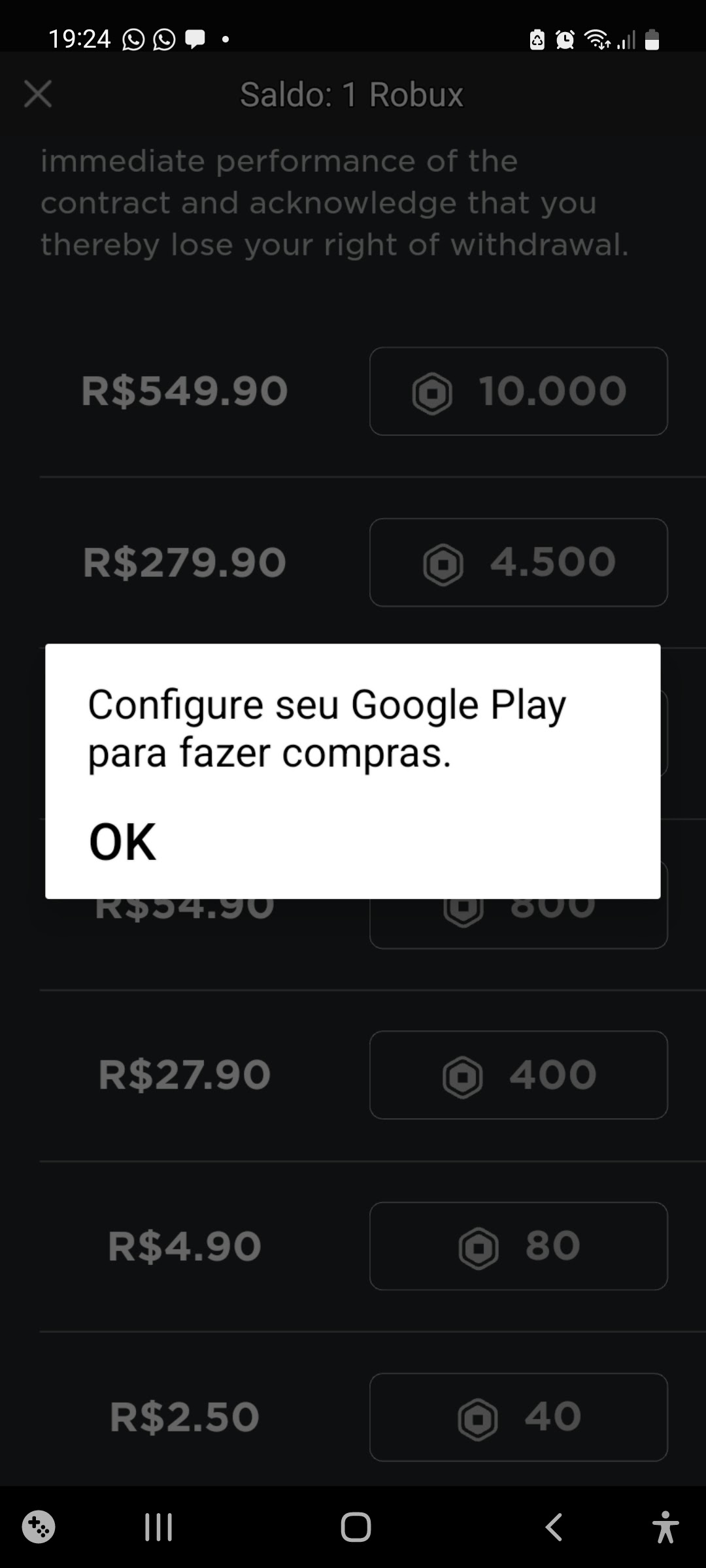 Eu não consigo fazer as compras nos meus jogos e tbm quando vou preencher o  formulário não funciona - Comunidade Google Play