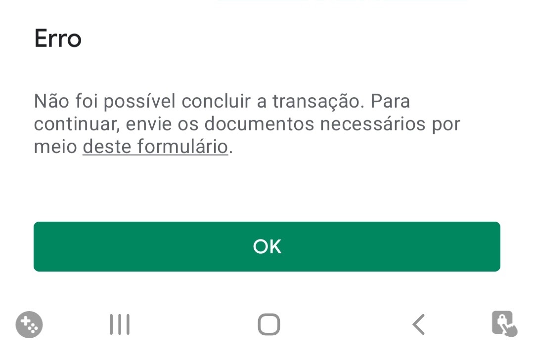 Não consigo comprar robux! Não foi possível concluir a compra