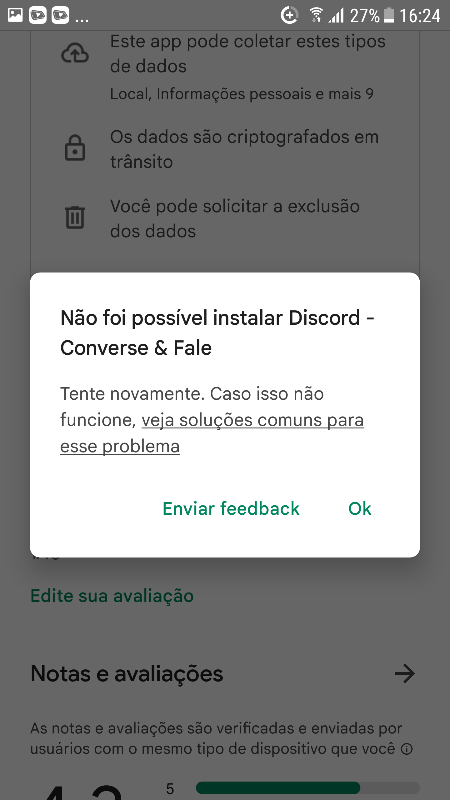 Por que não consigo instalar o aplicativo? - Comunidade Google Play