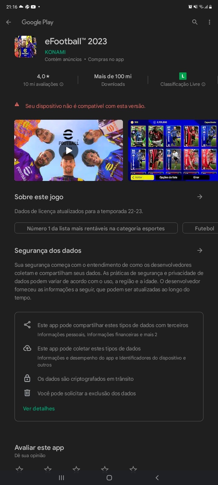 Não consegui Instalar o jogo que eu queria - Comunidade Google Play