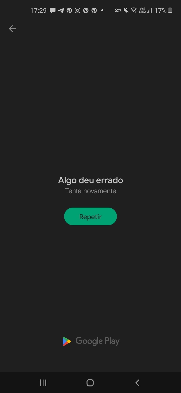 Não é possível instalar/atualizar apps na Play Store - Comunidade