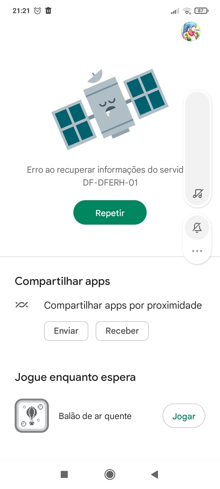 Playstore não abre