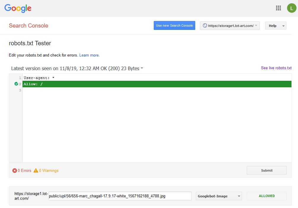 console says robots.txt is blocking googlebot for images but its not tester says its ok too) - Google Search Central Community