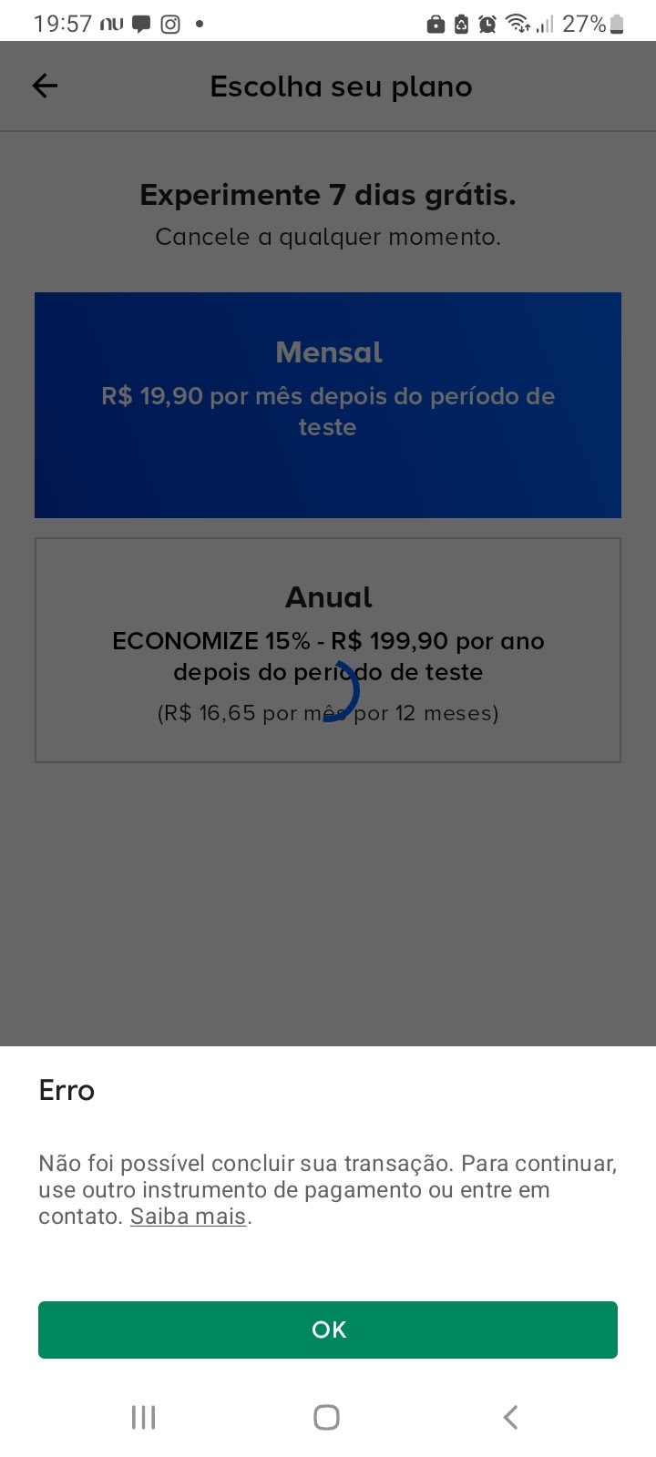 Cancelar teste grátis - Comunidade Google Play