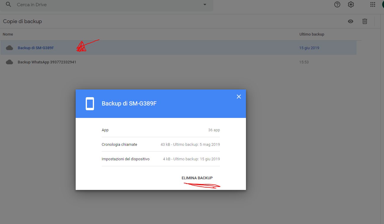 Does Google Drive delete old backups?