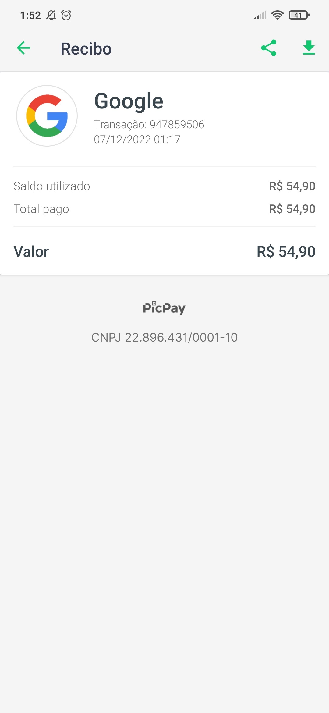 GPA assinatura - Comunidade Google Play