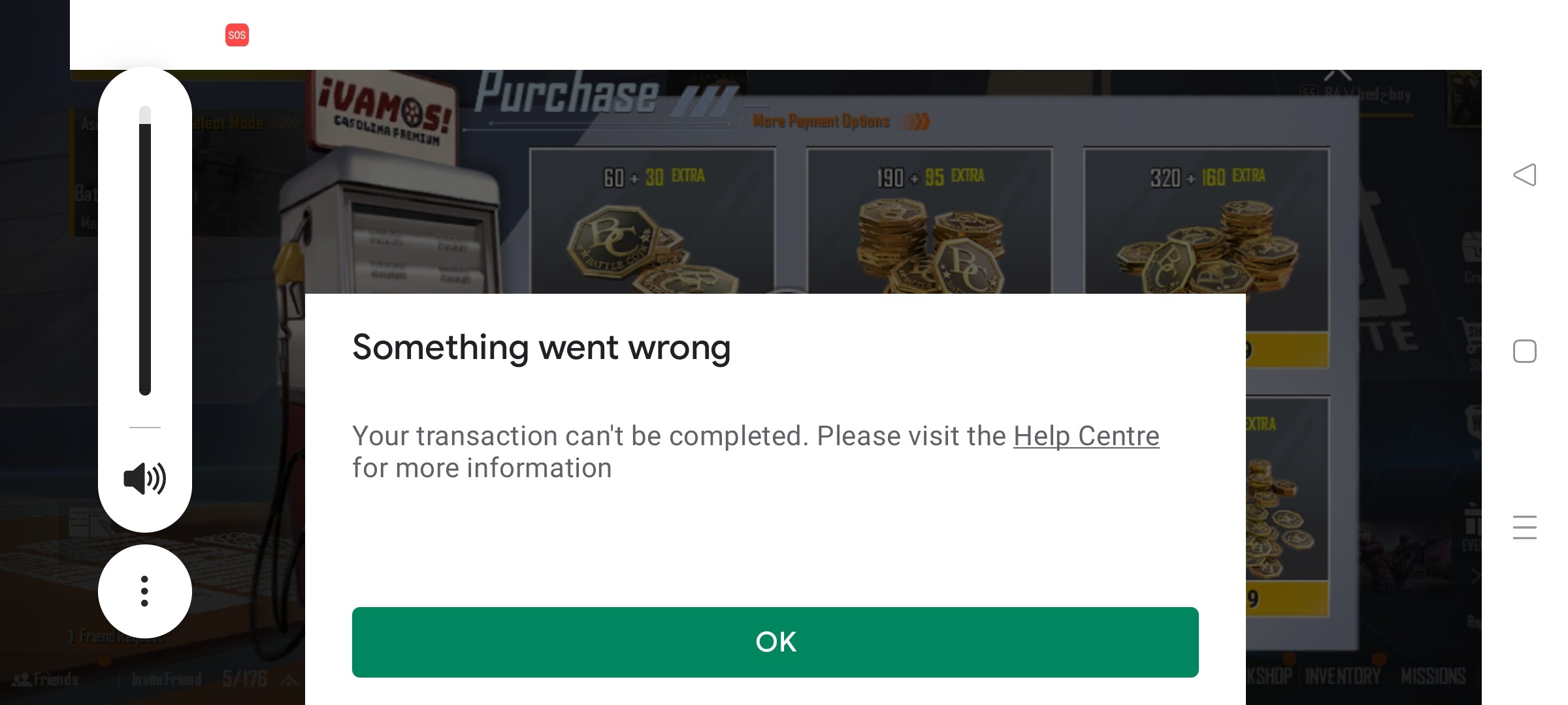 Transaction can't be complete - Google Play Community