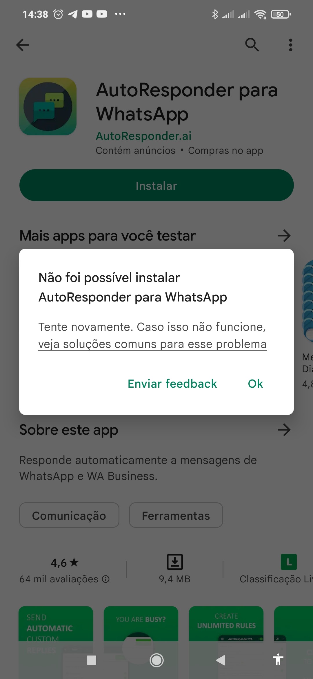 Não entendo porque não consigo instalar eu desinstalei alguns apps mesmo  assim não estou conseguindo - Comunidade Google Play